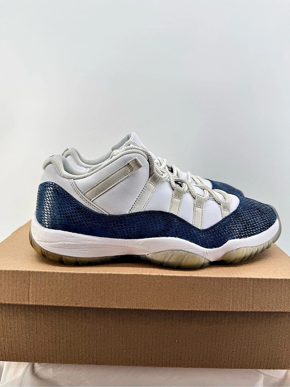Jordan 11 Low LeSnake Navy size 11M- Alt Premium Box